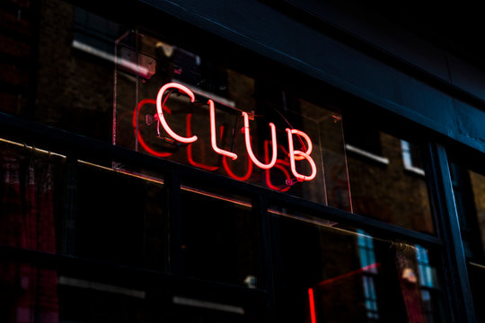 Neon sign out of a bar