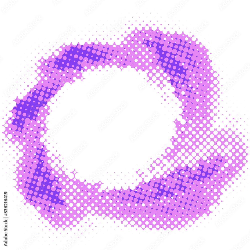 Poster Dotted blue violet design element with halftone effect. Vector background