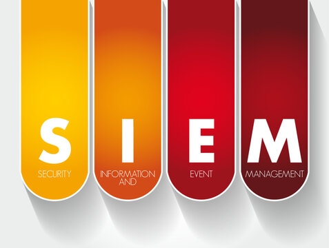 SIEM - Security Information and Event Management acronym, business concept background
