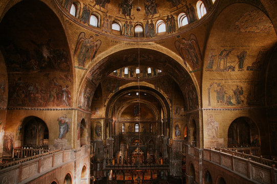 Inside the San Marco Cathedral