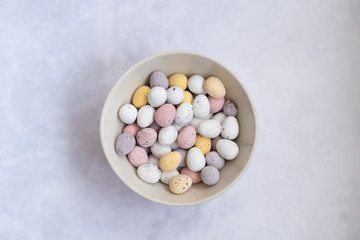 Mini Eggs in bowl for Easter