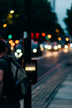Crosswalk Signal with anonymous pedestrian