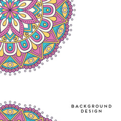 Vector background with ornaments. Vector mandala