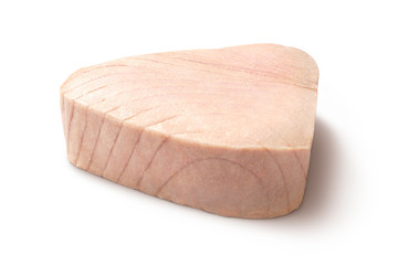 Isolated photo of  Cooked Tuna chunk