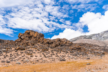 Beautiful landscape of Tanzania and Kenya from Kilimanjaro mountain.