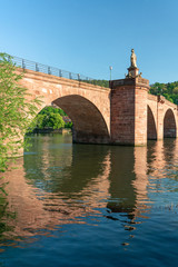 Fototapeta na wymiar Old Bridge in Heidelberg crossing the Neckar River, Baden-Württemberg, Germany