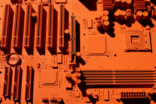 Printed circuit board in orange