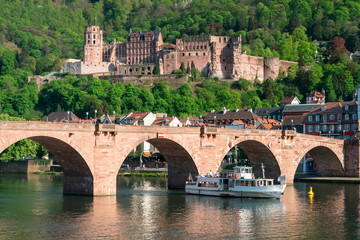Heidelberg castle and Old Bridge, Baden-Württemberg, Germany