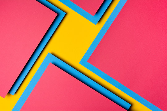 Abstract colorful geometric shapes.