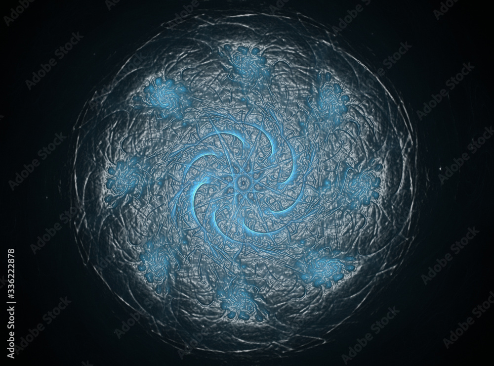 Poster abstract fractal background - computer-generated image. digital art. converging toward the center of
