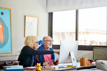 Senior couple buying on line