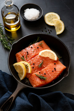 Raw Salmon with lemon, Rosemary and peppercorns