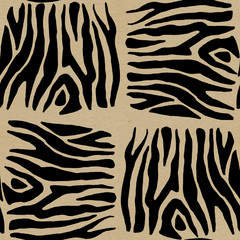 Zebra striped leather, Zebra pattern hand-drawn pattern, repetitive elements, seamless pattern.