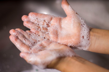 Fototapeta premium lavado de manos