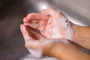 Fototapeta premium lavado de manos