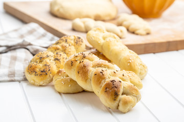 Tasty braided buns