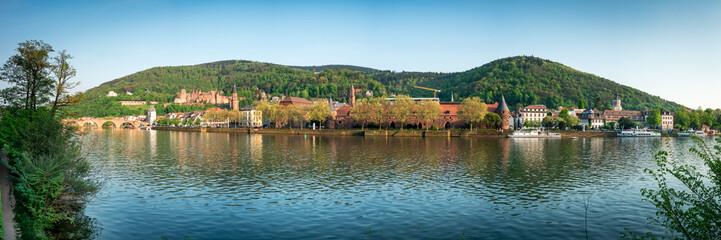 Fototapeta na wymiar Panoramic view of Heidelberg in summer, Baden-Württemberg, Germany