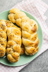 Tasty braided buns