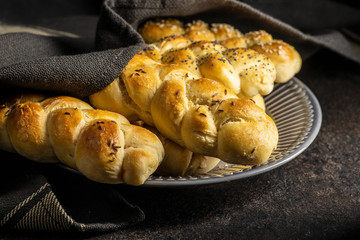 Tasty braided buns