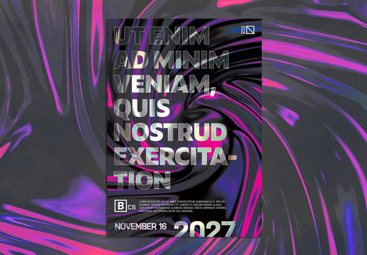 Colorful Event Poster Layout with Bold Typography