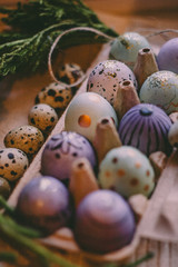 Obraz premium Easter, Happy easter, easter eggs, eggs, food, holiday, art food, art, easter background, color eggs, easter food, easter postcard