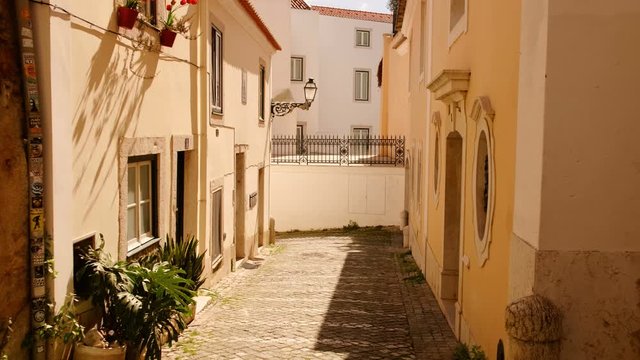 EUROPE IN LOCKDOWN - A popular Mediterranean street lies deserted after a spike in the number of cases of CORONAVIRUS / COVID-19 infections, with a dramatic impact on social life