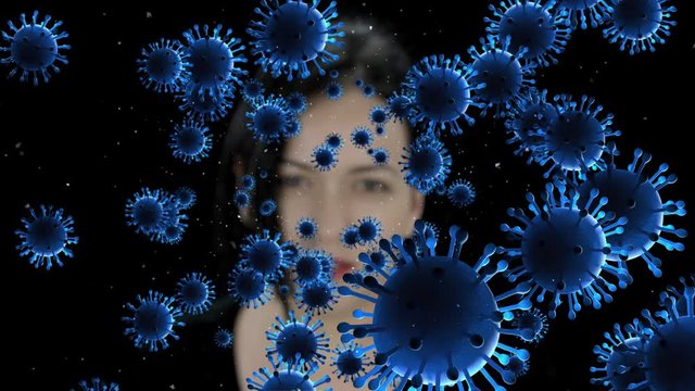 Beautiful Young Woman Feeling Sick And Sneezing. SARS Outbreak. Outbreak of Coronavirus (COVID-19) Disease. Dangerous Pandemic Disease. Dangerous Virus Outbreak. COVID-19 Disease Spreading. Virus Rela