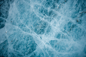 Beautiful texture of blue ice background