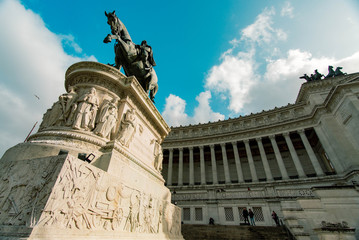 Naklejka premium Monumento feito em mármore na cidade de Roma na Itália