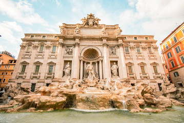 Fototapeta na wymiar Fonte famosa da cidade de Roma
