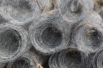 wire mesh used for fences of forest crops against animals