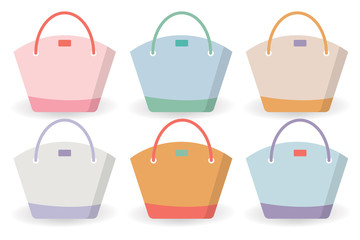 Summer Bag Vector illustration. Vector summer bag.  White background. Bag Isolated