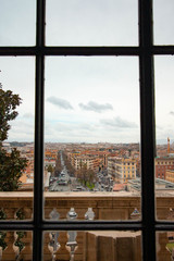 Vista da janela dos museus do Vaticano