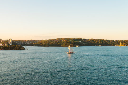 historic old sailing ship in Sydney Harbor