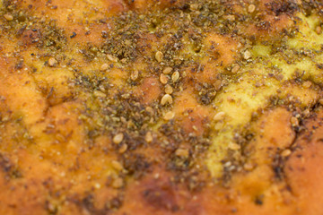 Obraz na płótnie Canvas Zataar Manakish lebanese manakeesh arabic food.