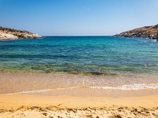 Obraz premium Kriaritsi ghost city beach, Halkidiki, Greece