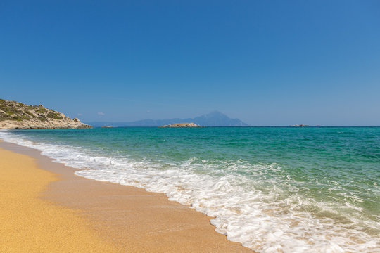 Kriaritsi ghost city beach, Halkidiki, Greece