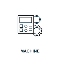 Machine icon from machine learning collection. Simple line Machine icon for templates, web design and infographics