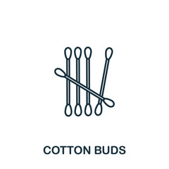 Cotton Buds icon from makeup and beauty collection. Simple line element Cotton Buds symbol for templates, web design and infographics