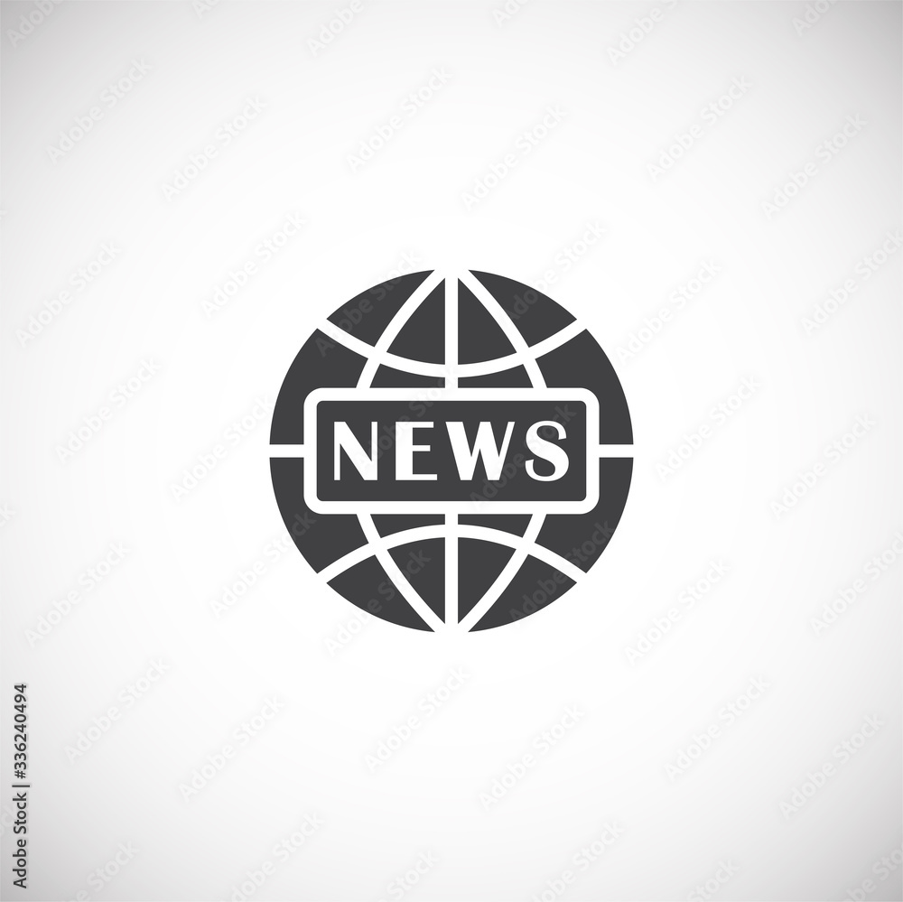 Poster mass media related icon on background for graphic and web design. creative illustration concept symb