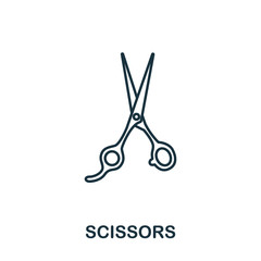 Scissors icon from makeup and beauty collection. Simple line element Scissors symbol for templates, web design and infographics