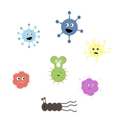 Cartoon bacteria