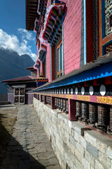 Prayer Wheels at the Tengboche Monastery in Nepal