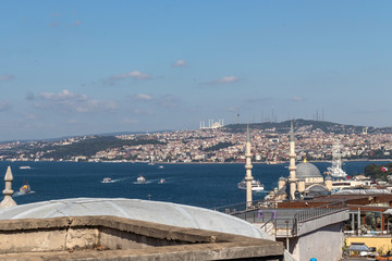 Panorama from Suleymaniye Mosque to Istanbul