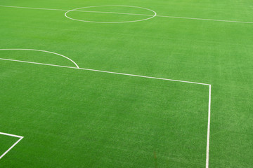 Empty football grass green field