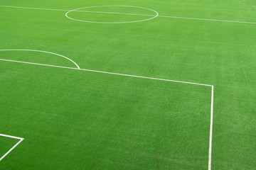 Obraz premium Empty football grass green field