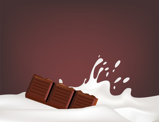 Milk wave splash background