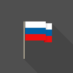 flag of Russia flat icon, vector illustration