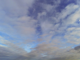 Cloudy sky. Nature scenic background.