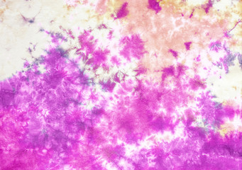 tie dye pattern hand dyed on cotton fabric abstract texture background.